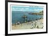 Salem, Massachusetts - View of the Salem Willows Beach-Lantern Press-Framed Art Print