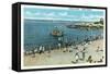 Salem, Massachusetts - View of the Salem Willows Beach-Lantern Press-Framed Stretched Canvas