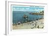 Salem, Massachusetts - View of the Salem Willows Beach-Lantern Press-Framed Art Print