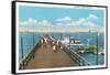 Salem, Massachusetts - View of the Salem Willows Pier-Lantern Press-Framed Stretched Canvas