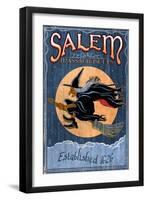 Salem, Massachusetts - Witch-Lantern Press-Framed Art Print