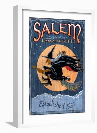 Salem, Massachusetts - Witch-Lantern Press-Framed Art Print