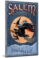 Salem, Massachusetts - Witch-Lantern Press-Mounted Art Print