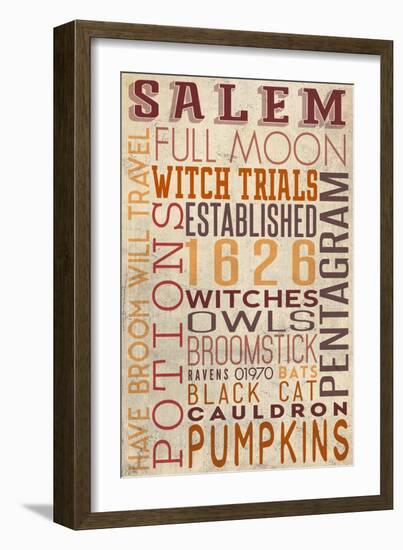 Salem, Massachusetts-Lantern Press-Framed Art Print