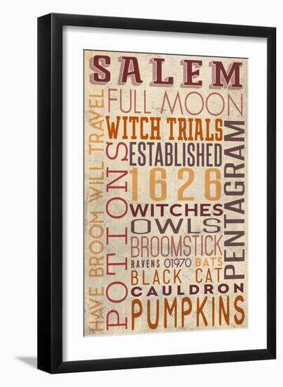 Salem, Massachusetts-Lantern Press-Framed Art Print