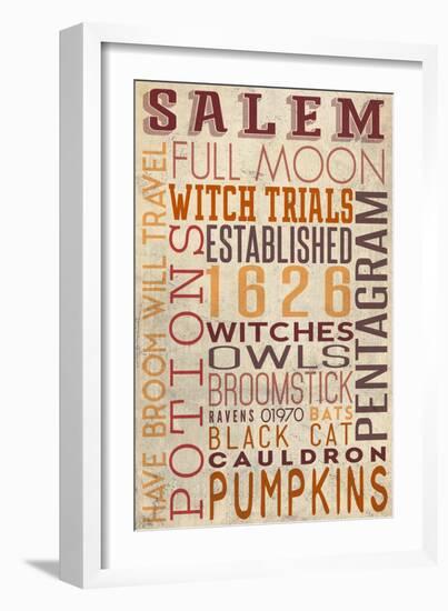 Salem, Massachusetts-Lantern Press-Framed Art Print