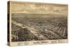 Salem Oregon 1876 Birds Eye View-Vintage Lavoie-Stretched Canvas