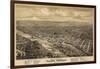 Salem Oregon 1876 Birds Eye View-Vintage Lavoie-Framed Giclee Print