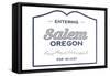 Salem, Oregon - Now Entering (Blue)-Lantern Press-Framed Stretched Canvas