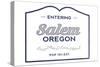 Salem, Oregon - Now Entering (Blue)-Lantern Press-Stretched Canvas