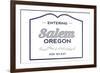Salem, Oregon - Now Entering (Blue)-Lantern Press-Framed Art Print