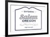 Salem, Oregon - Now Entering (Blue)-Lantern Press-Framed Premium Giclee Print