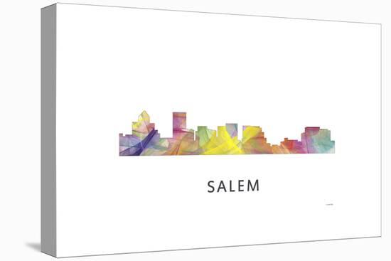 Salem Oregon Skyline-Marlene Watson-Stretched Canvas