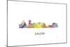 Salem Oregon Skyline-Marlene Watson-Mounted Giclee Print