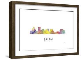 Salem Oregon Skyline-Marlene Watson-Framed Giclee Print