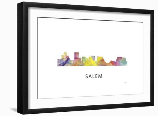 Salem Oregon Skyline-Marlene Watson-Framed Giclee Print