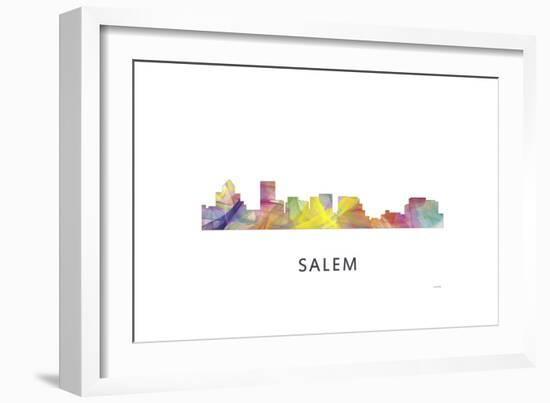 Salem Oregon Skyline-Marlene Watson-Framed Giclee Print