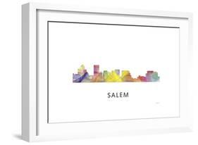 Salem Oregon Skyline-Marlene Watson-Framed Giclee Print