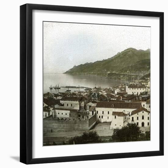 Salerno (Italy), Panorama, Circa 1860-Leon, Levy et Fils-Framed Photographic Print