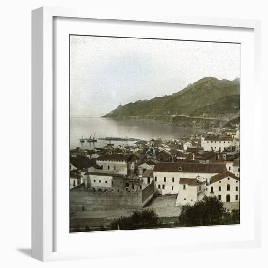 Salerno (Italy), Panorama, Circa 1860-Leon, Levy et Fils-Framed Photographic Print