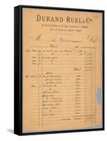 Sales Statement of Durand-Ruel Regarding Claude Monet, 1891-French-Framed Stretched Canvas