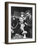 Salesman at Cartier's Showing a Diamond Necklace to Mrs. Julien Chaqueneau of New York Society-Alfred Eisenstaedt-Framed Photographic Print