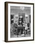 Salesman from Cartier Jewelers Helping a Couple Pick Out a Ring-null-Framed Photographic Print