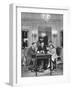 Salesman from Cartier Jewelers Helping a Couple Pick Out a Ring-null-Framed Photographic Print