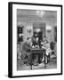 Salesman from Cartier Jewelers Helping a Couple Pick Out a Ring-null-Framed Photographic Print