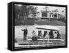 Salesman Harold Eastman Ferries Prospective Home Buyers around Development on Cape Cod-null-Framed Stretched Canvas