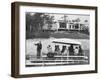 Salesman Harold Eastman Ferries Prospective Home Buyers around Development on Cape Cod-null-Framed Photographic Print