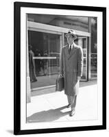 Salesman Leaving Madison Avenue Office-Philip Gendreau-Framed Premium Photographic Print