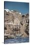 Saliboat Under the Caldera in Santorini Greece-null-Stretched Canvas