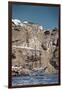 Saliboat Under the Caldera in Santorini Greece-null-Framed Photo