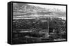 Salida, Colorado - Aerial View of Town-Lantern Press-Framed Stretched Canvas