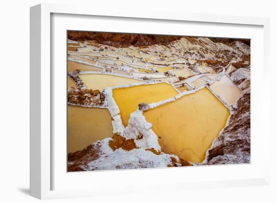 Salineras De Maras, Maras Salt Flats, Sacred Valley, Peru, South America-Laura Grier-Framed Photographic Print