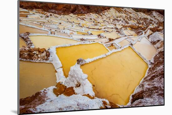 Salineras De Maras, Maras Salt Flats, Sacred Valley, Peru, South America-Laura Grier-Mounted Photographic Print