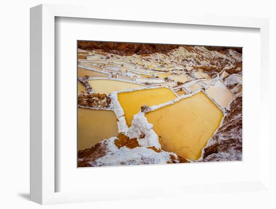 Salineras De Maras, Maras Salt Flats, Sacred Valley, Peru, South America-Laura Grier-Framed Photographic Print