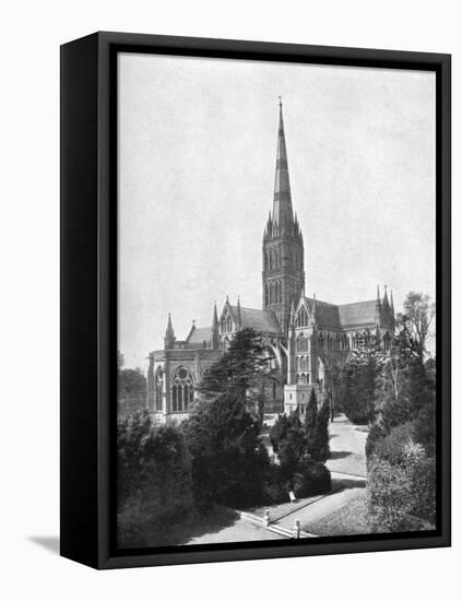 Salisbury Cathedral, 1911-1912-FGO Stuart-Framed Stretched Canvas