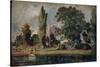 'Salisbury Cathedral and Leadenhall from the River Avon', 1820-John Constable-Stretched Canvas