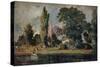 'Salisbury Cathedral and Leadenhall from the River Avon', 1820-John Constable-Stretched Canvas