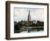 Salisbury Cathedral as Seen from the River Avon, Salisbury, Wiltshire, Early 20th Century-null-Framed Giclee Print