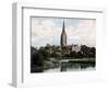 Salisbury Cathedral as Seen from the River Avon, Salisbury, Wiltshire, Early 20th Century-null-Framed Giclee Print