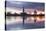 Salisbury Cathedral at Dawn Reflected in the Flooded West Harnham Water Meadows-Julian Elliott-Stretched Canvas