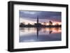 Salisbury Cathedral at Dawn Reflected in the Flooded West Harnham Water Meadows-Julian Elliott-Framed Photographic Print