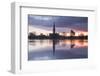 Salisbury Cathedral at Dawn Reflected in the Flooded West Harnham Water Meadows-Julian Elliott-Framed Photographic Print