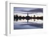 Salisbury Cathedral at Dawn Reflecting in the Flooded West Harnham Water Meadows-Julian Elliott-Framed Photographic Print