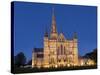 Salisbury Cathedral At Dusk-Charles Bowman-Stretched Canvas