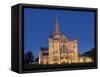 Salisbury Cathedral At Dusk-Charles Bowman-Framed Stretched Canvas