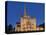 Salisbury Cathedral At Dusk-Charles Bowman-Stretched Canvas